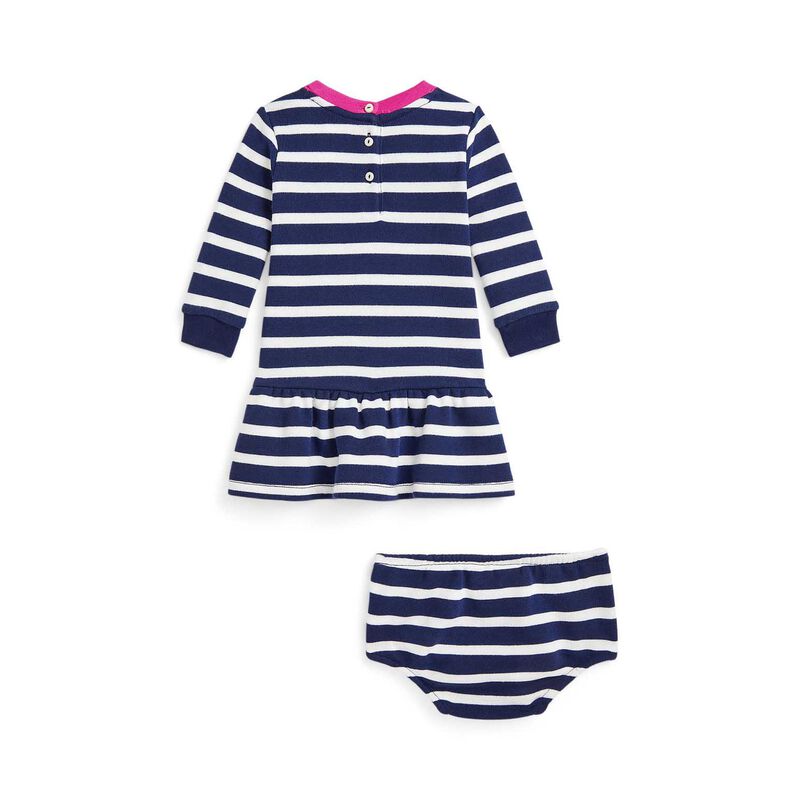 Ralph Lauren Polo Bear French Terry Dress & Bloomer image number 1